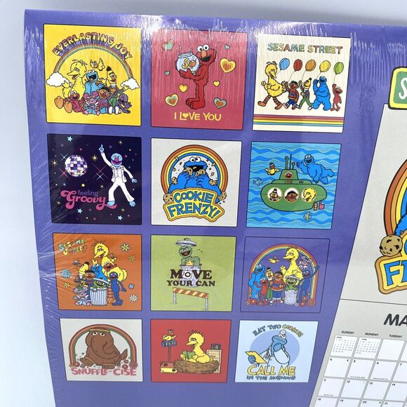 Sesame Street 2025 16-Month Wall Calendar Retro 10" x 10" NEW - Picture 3 of 4